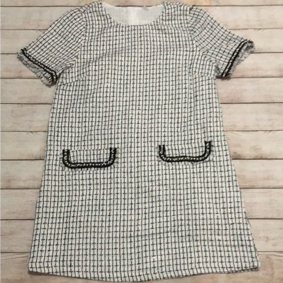 Floerns Tweed Short Sleeve Shift Tunic Dress - Picture 3 of 7